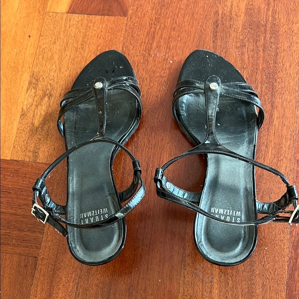 Stuart Weitzman Black Elegant Sandals